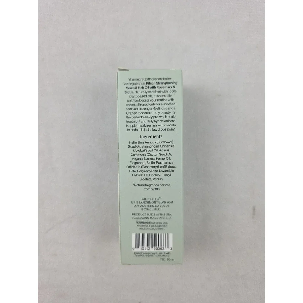 Kitsch Rosemary Oil for Hair Growth – Pre-Wash Hair Oil with Castor, Biotin, Joj
